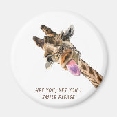 Speelse Giraffe Funny Magnet Gift - Smile (Voorkant)