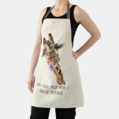 Speelse Giraffe Funny Schort Glimlach - Aangepaste (Insitu)