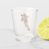 Speelse Giraffe Funny Shot Glass Glas (Achterkant)