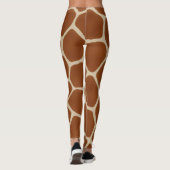 Speelse Giraffe Halloween Print Warm Bruin Crème  Leggings (Achterkant)