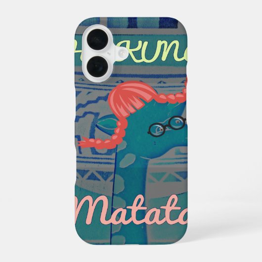 Speelse Giraffe Kunst: Een Afrikaans Genoegen iPhone 16 Hoesje (Achterkant)
