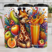 Speelse Giraffe Levendig vruchtensap Thermosbeker