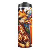 Speelse Giraffe Levendig vruchtensap Thermosbeker (Voorkant)