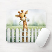 Speelse Giraffe met Daisy Muismat (Met muis)