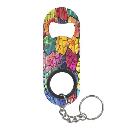 speelse Glas in lood charme Mini Flessenopener (Achterkant)