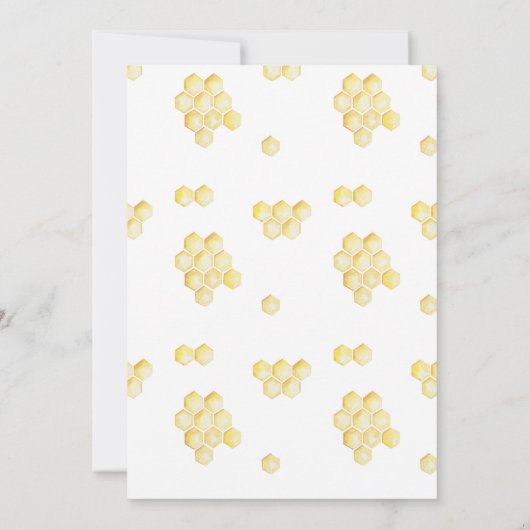 Speelse Golden Bee-Theme Beer Een Jaar Verjaardag Kaart (Achterkant)