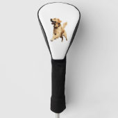 Speelse Golden Retriever Puppy - Vrolijke Pet Illu Golfheadcover (Voorkant)