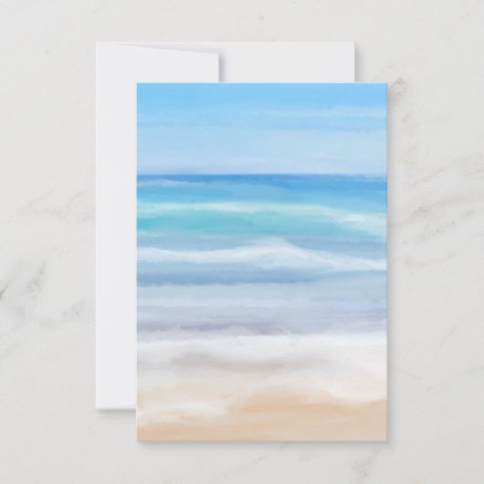 Speelse golven op een zonnige dag aan het strand kaart (Voorkant)