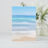 Speelse golven op een zonnige dag aan het strand kaart (Staand voorkant)