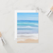 Speelse golven op een zonnige dag aan het strand kaart (Voorkant / Achterkant in situ)