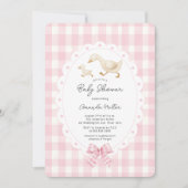 Speelse Goose Baby shower Uitnodiging (Voorkant)