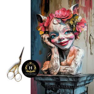 Speelse Gotische Parijs Gargoyle Decoupage Tissuepapier