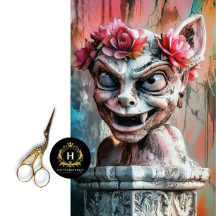 Speelse Gotische Parijs Gargoyle Decoupage Tissuepapier