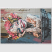 Speelse Gotische Parijs Gargoyle Decoupage Tissuepapier (Voorkant)