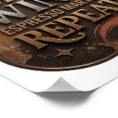 Speelse Goud COFFIE WIJN ESPRESSO MARTINI HERHALIN Poster (Hoek)