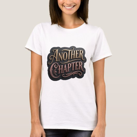 Speelse Goud EEN ANDER HOOFDSTUK Modern Ontwerp T-shirt (Voorkant)