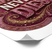 Speelse Goud KLASSEKER GAAT NOOIT DOOD Design Poster (Hoek)