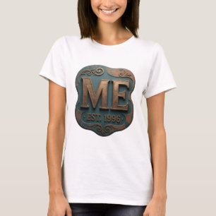 Speelse Goud ME EST 1996 Slogan Design T-shirt