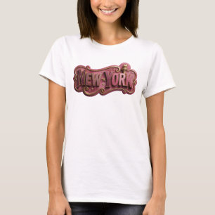 Speelse Goud NEW YORK Shirt Ontwerp