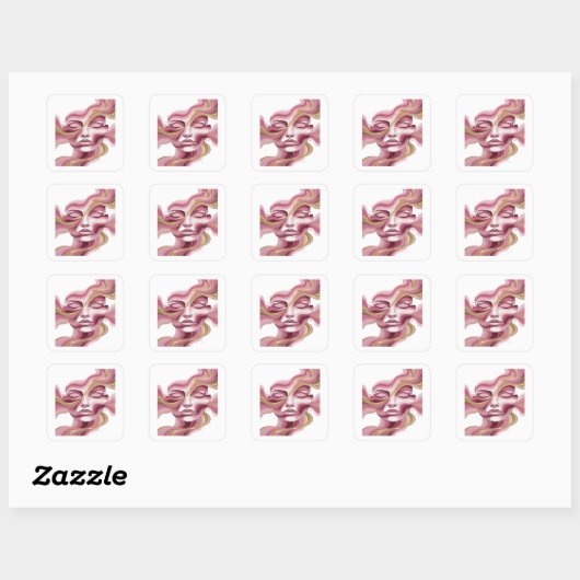 Speelse Gouden Abstracte Label Ontwerp (Vel)