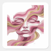 Speelse Gouden Abstracte Label Ontwerp (Voorkant)