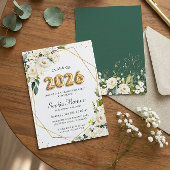 Speelse gouden ballon belettering 2025 Afstuderen Kaart