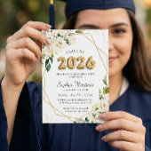 Speelse gouden ballon belettering 2025 Afstuderen Kaart