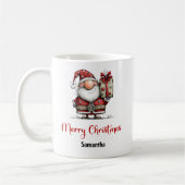 Speelse Grappige Kerstman Cartoon Kerst Koffiemok (Links)