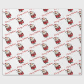 Speelse grappige kerstman fantasie inpakpapier (Vlak)