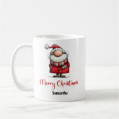 Speelse grappige kerstman grillige koffiemok (Links)
