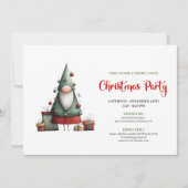 Speelse grappige Kerstman waterverf feest uitnodig Kaart (Voorkant)
