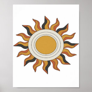 Speelse Grijze ABSTRACTE KUNST Ontwerp Poster
