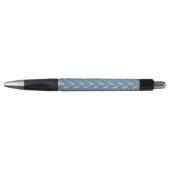 Speelse Groene Alligator Paisley op Blauw Pen (Voorkant)