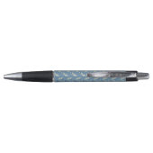 Speelse Groene Alligator Paisley op Blauw Pen (Achterkant)
