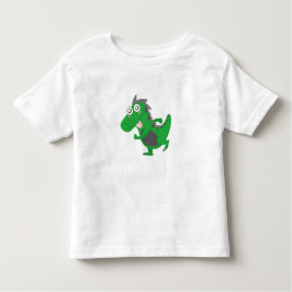 Speelse groene dino kinder shirts
