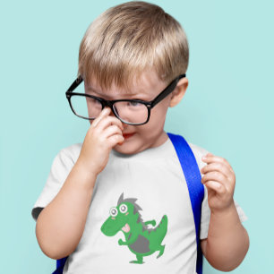 Speelse Groene Dino Kinder Shirts