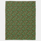 Speelse Groene Feestelijke Gemberkoek Snoep Patroo Fleece Deken (Voorkant)
