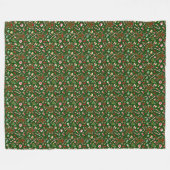 Speelse Groene Feestelijke Gemberkoek Snoep Patroo Fleece Deken (Voorkant (Horizontaal))