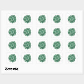 Speelse Groene GROENE ROZEN Stickerontwerp Vierkante Sticker (Vel)