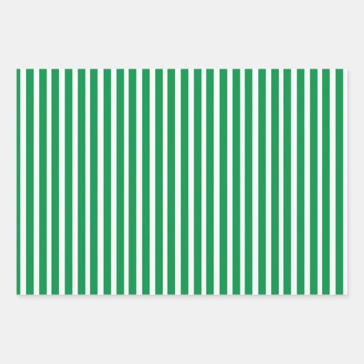 Speelse Groene Lijnen, Zigzags & Shamrocks set van Inpakpapier Vel (Voorkant)