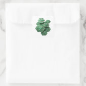 Speelse groene LUCKY COINS Stickerontwerp Vierkante Sticker (Tas)