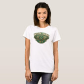 Speelse Groene WERKSTAND UIT Grafische T-shirt (Voorkant volledig)