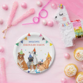 Speelse groep van hondenrassen feestverjaardag papieren bordje (Feest)