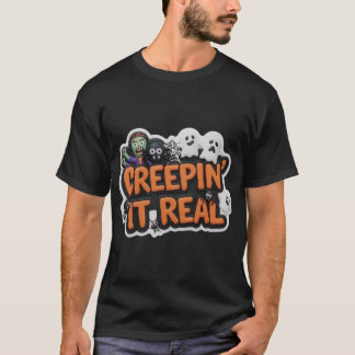 Speelse Halloween-afbeelding met zombie-geesten sp T-shirt
