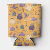 Speelse Halloween geesten en heksen patroon Blikjeskoeler (Voorkant)