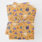 Speelse Halloween geesten en heksen patroon Inpakpapier Vel (In situ)