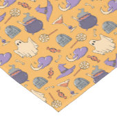 Speelse Halloween geesten en heksen patroon Korte Tafelloper (Hoek)