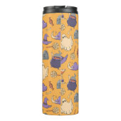 Speelse Halloween geesten en heksen patroon Thermosbeker (Achterkant)