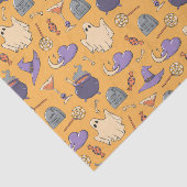 Speelse Halloween geesten en heksen patroon Tissuepapier (Detail)