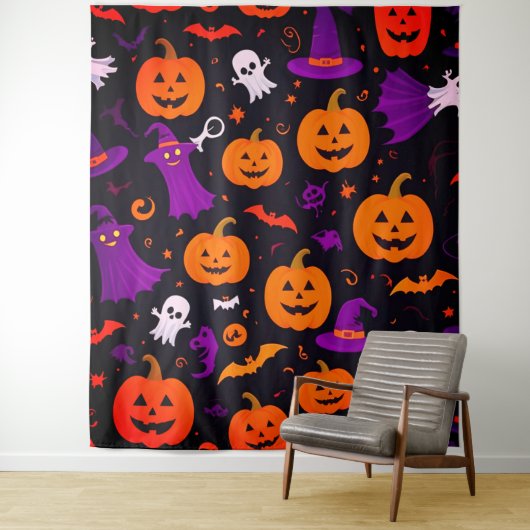 Speelse Halloween Wandkleed (In situ)